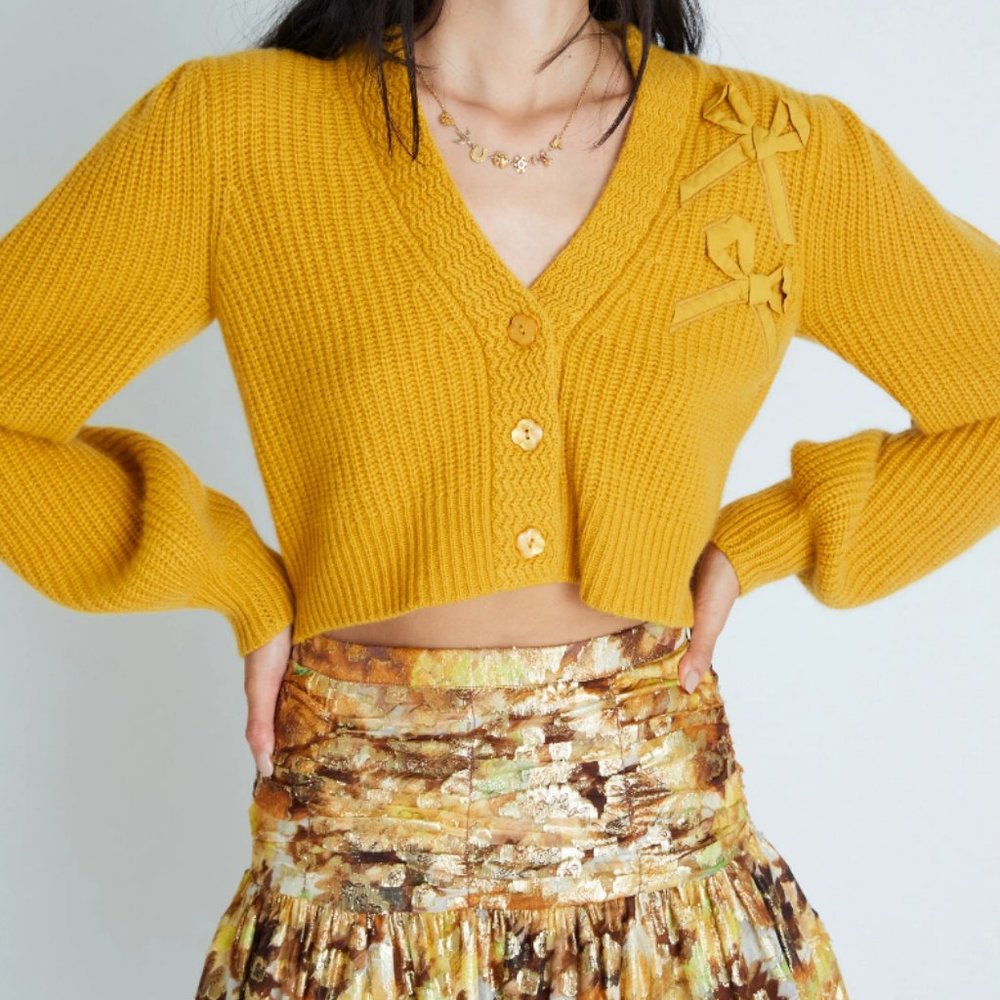 LOVESHACKFANCY Avignon 100% Cashmere Cardigan